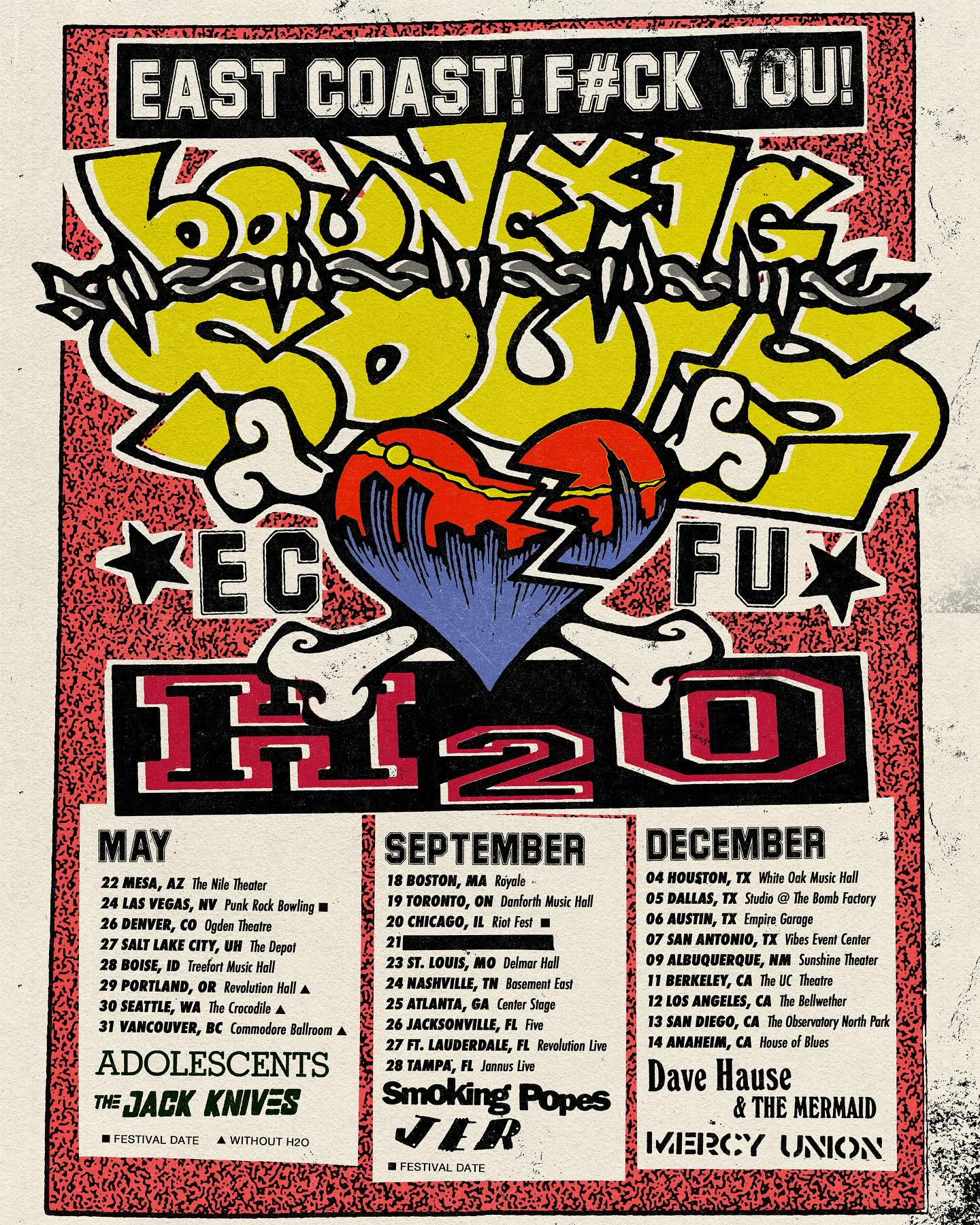 Mercy Union East Coast! F#ck You! Tour Poster